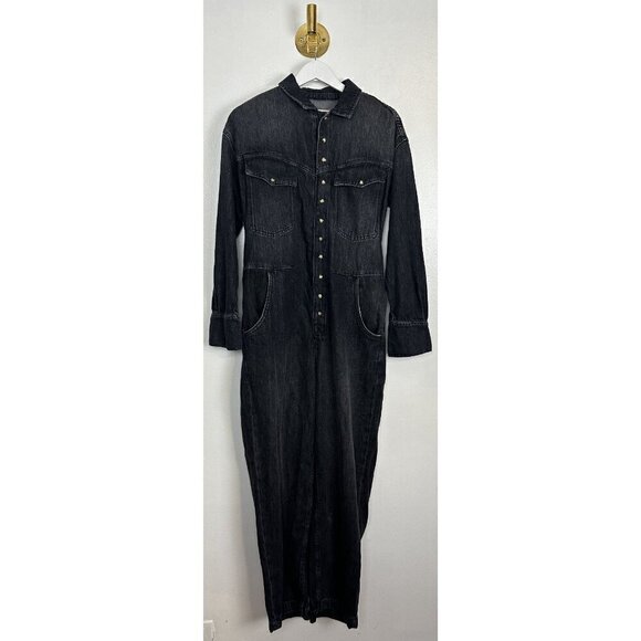 FREE PEOPLE x Care FP Townes Jumpsuit in Wash Black Size X-Small - Picture 7 of 13